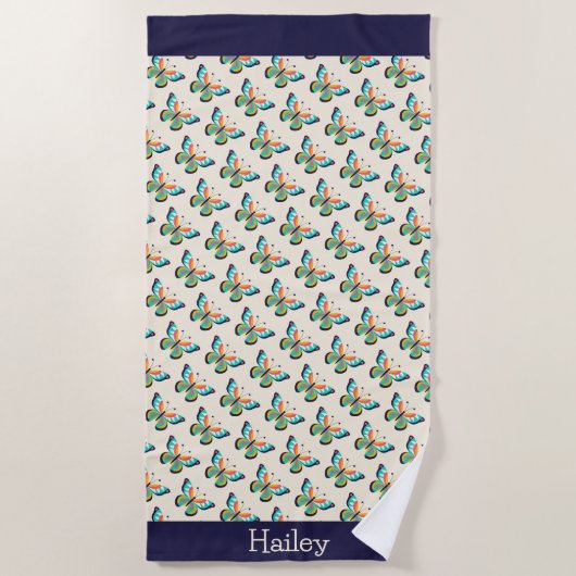 Schmetterling Strandtuch (Vorderseite)