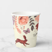 Schmetterling, süß-bohmig, Hasen-Kaninchen-Schmett Pappbecher (Vorderseite)