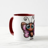 Schmetterling süße Kaffeetasse (Vorderseite Links)