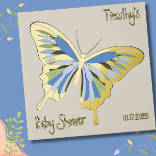 Schmetterling Süße Palette Baby Shower Roségold Gästebuch