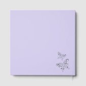 Schmetterling Sweet Palette Baby Dusche Silberfoli Gästebuch (Rückseite)