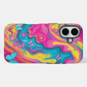 Schmetterling Swirl Tye-Dye-Marmor Handy Case (Rückseite (Horizontal))