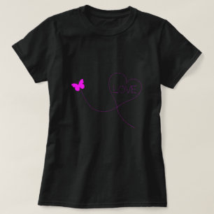 Schmetterling T - Shirt mit Herz - Liebe