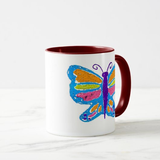 Schmetterling Tasse (VorderseiteRechts)