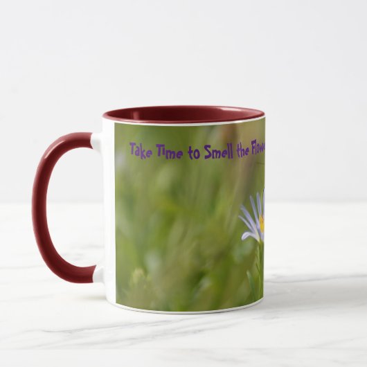 Schmetterling-Tasse, Nimm dir Zeit, um die Blume z Tasse (Links)