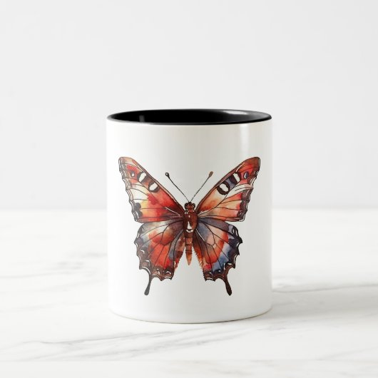 Schmetterling Tasse Vollfarbe 2 (Mittel)