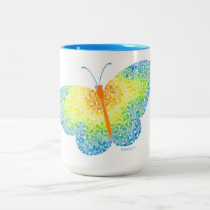 Schmetterling-Tasse Zweifarbige Tasse
