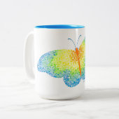 Schmetterling-Tasse Zweifarbige Tasse (Vorderseite Links)