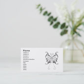 Schmetterling-tattoo-vektor-1, Name, Adresse 1, Ad Visitenkarte (Stehend Vorderseite)