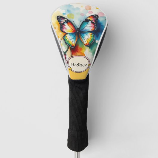 Schmetterling Tinte Anpassbar Golf Headcover (Vorderseite)