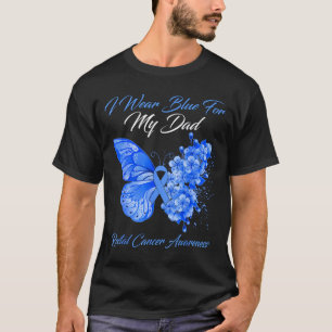 Schmetterling trägt Blau für Papa Darmkrebs T-Shirt