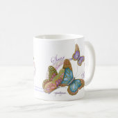 Schmetterling träumt Tassen-halbe Verpackung Kaffeetasse (VorderseiteRechts)