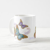 Schmetterling träumt Tassen-halbe Verpackung Kaffeetasse (Vorderseite Links)