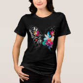Schmetterling Tri-Blend Shirt (Vorderseite)