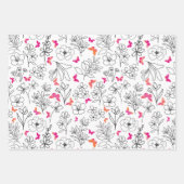 Schmetterling-Trio-Geschenkpapier Geschenkpapier Set (Vorderseite)