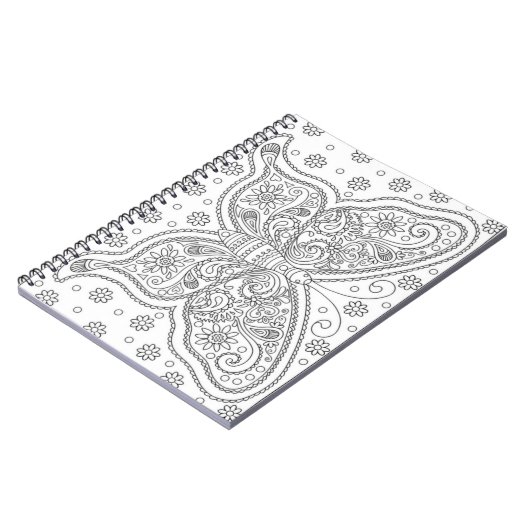 Schmetterling Tu es dir selbst Farbseite Notizblock (Linke Seite)