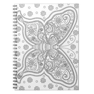 Schmetterling Tu es dir selbst Farbseite Notizblock