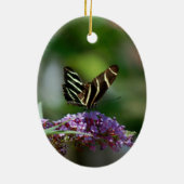 Schmetterling u. Blumenverzierungs-/-wandhängen Keramikornament (Hinten)