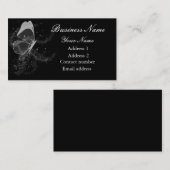 Schmetterling u. Glitzer Visitenkarte (Vorne/Hinten)