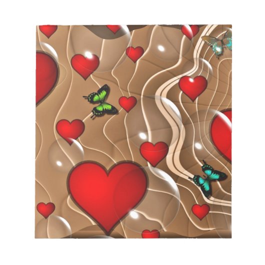 Schmetterling u. Gold Notizblock (Vorderseite)