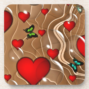 Schmetterling u. Gold Untersetzer