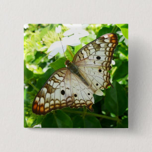 Schmetterling über Jasmine Tropical Nature Fotogra Button