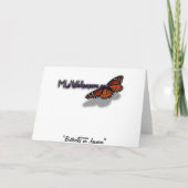 Schmetterling über Jasmine Tropical Nature Fotogra Karte (Rückseite)