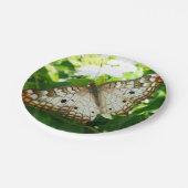 Schmetterling über Jasmine Tropical Nature Fotogra Pappteller (Schrägansicht)