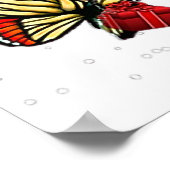Schmetterling um Weihnachtsbaumschmetterlinge Weih Poster (Ecke)