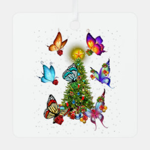 Schmetterling um Weihnachtsbaumschmetterlinge xmas Ornament Aus Metall
