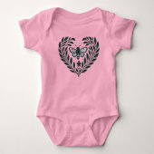 Schmetterling und Äste Baby-T-Shirt Baby Strampler (Vorderseite)