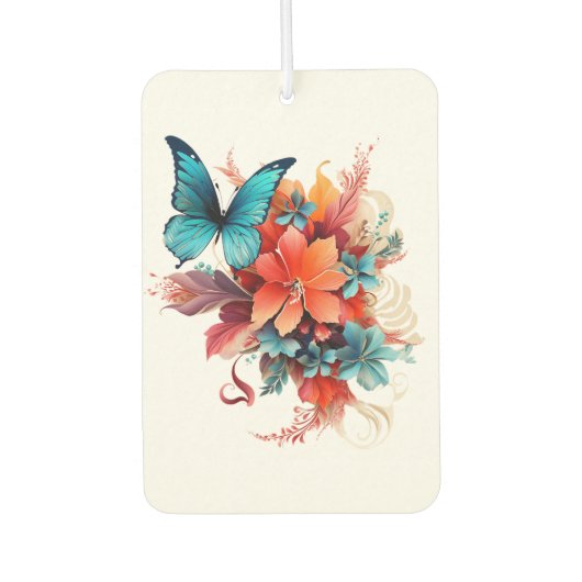 Schmetterling und Blume Autolufterfrischer (Vorderseite)