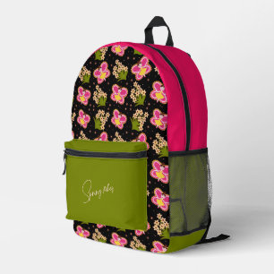 Schmetterling und Blume Bedruckter Rucksack