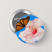 Schmetterling und Blume Button (Vorne & Hinten)
