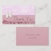 Schmetterling und Blume Danke Business Card Begleitkarte (Vorne/Hinten)
