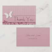 Schmetterling und Blume Danke Business Card Visitenkarte (Vorne/Hinten)