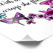 Schmetterling und Blume Eigene Anführungszeichen Fotodruck (Ecke)
