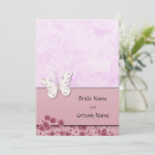 Schmetterling und Blume Einladung (Stehend Vorderseite)