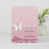 Schmetterling und Blume Einladung (Stehend Vorderseite)