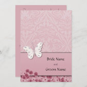 Schmetterling und Blume Einladung (Vorne/Hinten)