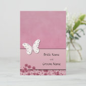 Schmetterling und Blume Einladung (Stehend Vorderseite)