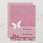 Schmetterling und Blume Einladung (Vorne/Hinten)