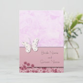 Schmetterling und Blume Einladung (Stehend Vorderseite)