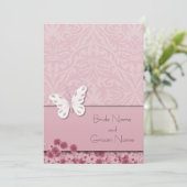 Schmetterling und Blume Einladung (Stehend Vorderseite)