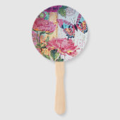 Schmetterling und Blume Fächer (Rückseite)