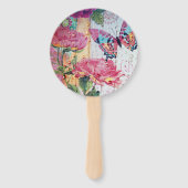 Schmetterling und Blume Fächer (Vorderseite)