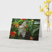 Schmetterling und Blume Hi/Hello Grußkarte Karte (Gelbe Blume)