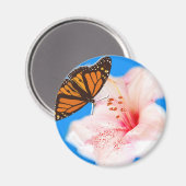 Schmetterling und Blume Magnet (Vorderseite/Rückseite)