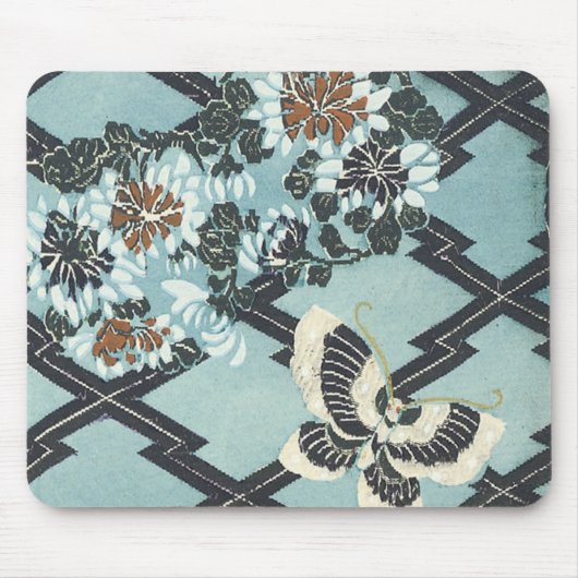 Schmetterling und Blume Mousepad (Vorne)