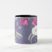 Schmetterling und Blume Muttertagsgeschenk Tasse (Zentrum)